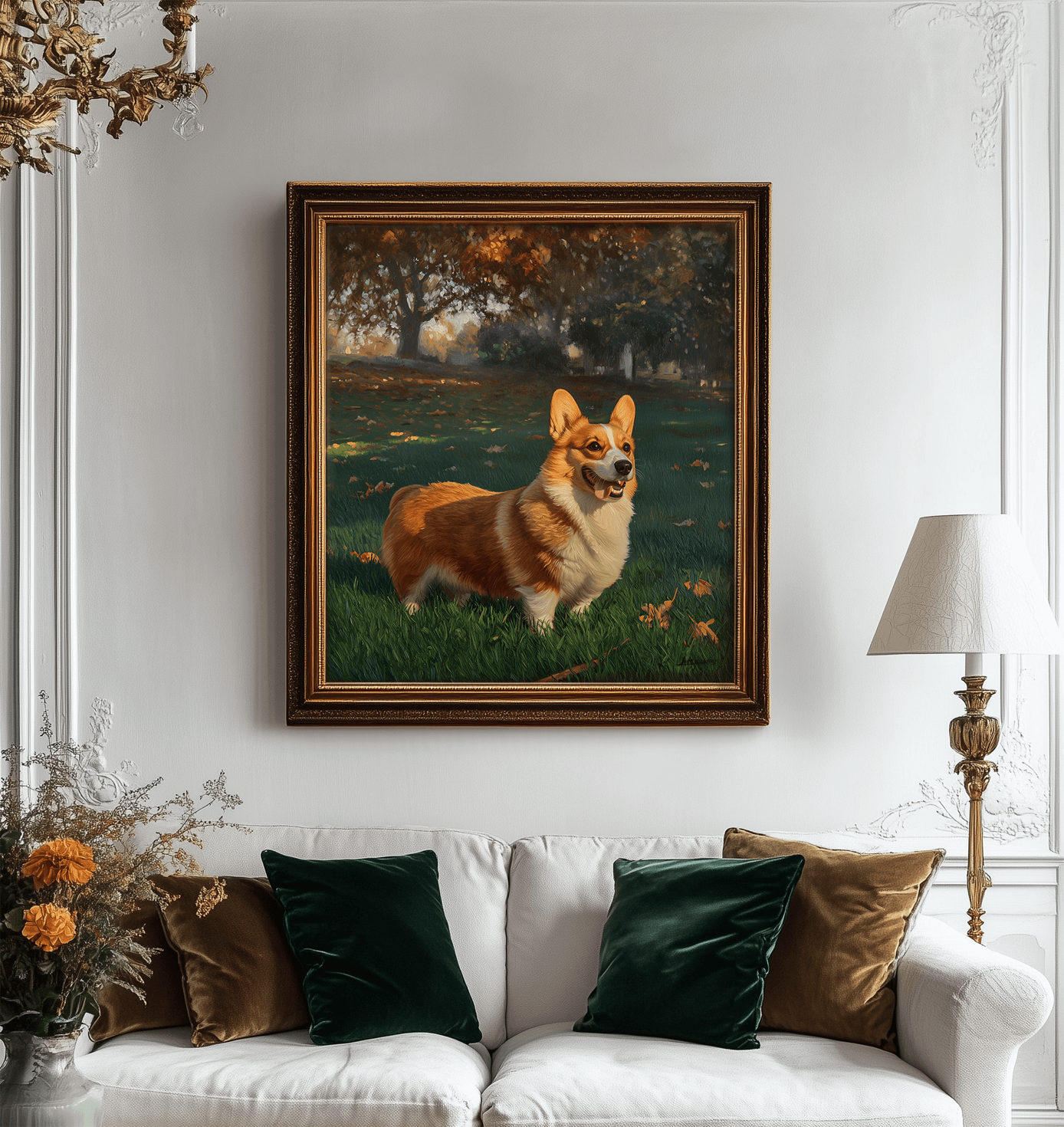 100% Hand-Painted Pet Oil Portrait